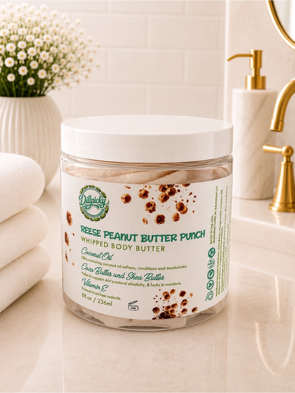 Aminnah & Dillpicky Reese Peanut Butter Punch Whipped Body Butter
